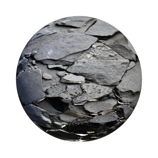 Brutalist aggregate concrete, embedded chunky grey stones, rough textured cement matrix, brutalist museum wall, seamless — seamless stone PBR material preview