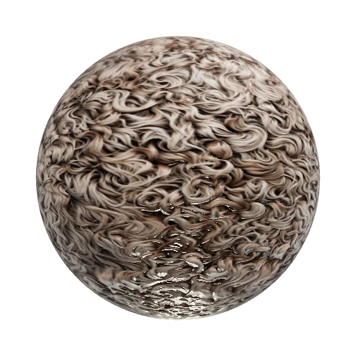 Long-Pile Faux Fur Upholstery Style: Mongolian Lamb… — seamless fabric PBR material preview