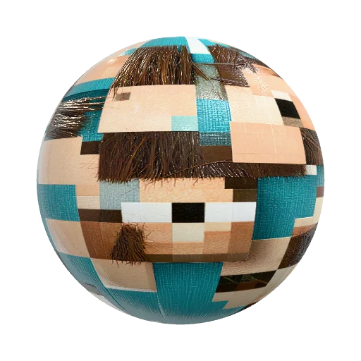Minecraft Steve — seamless organic PBR material preview