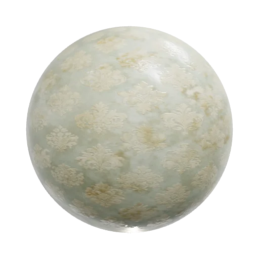 Old wallpapers with slight water stains — seamless organic PBR material preview