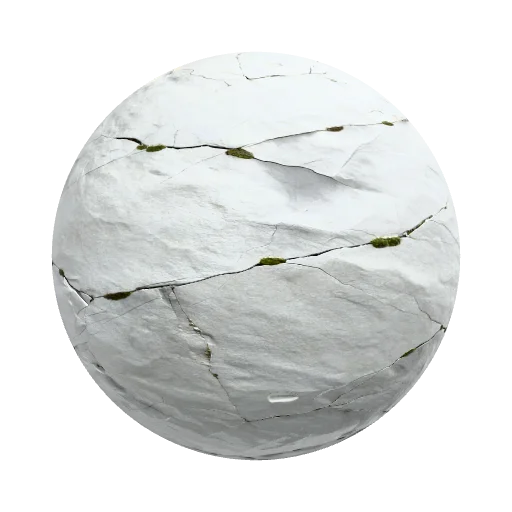 белый камень с сильными глубокими трещинами не частыми… — seamless stone PBR material preview