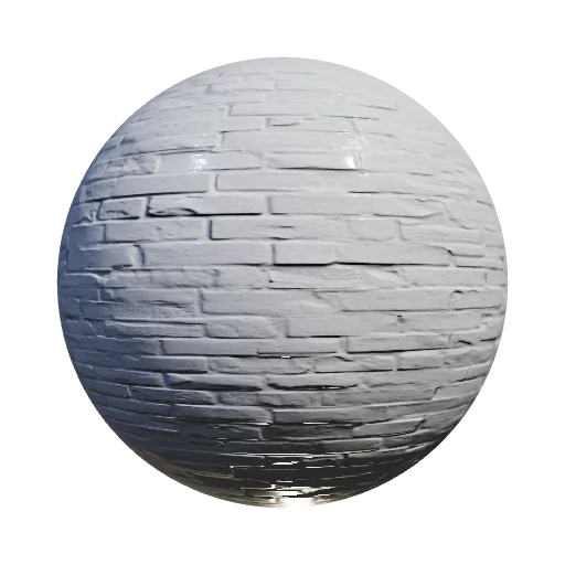 кирпичная белая стена с неровностями и тресками не… — seamless stone PBR material preview