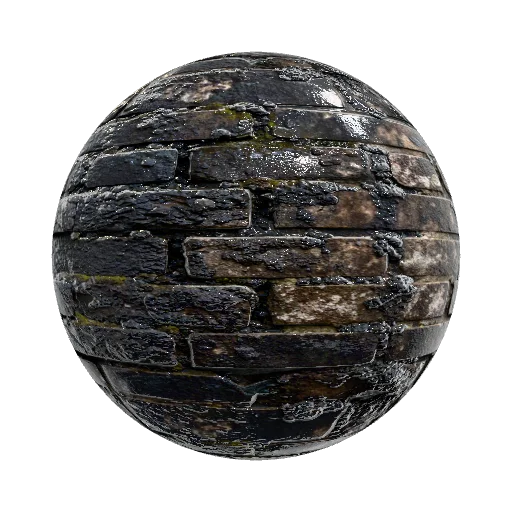 стена в канализации бесшовная,сильномного паттерна… — stone PBR material preview