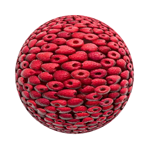 raspberry — seamless organic PBR material preview