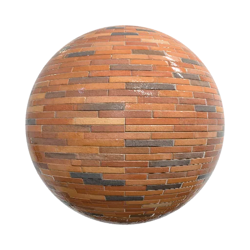 long thin brick stacked — seamless stone PBR material preview