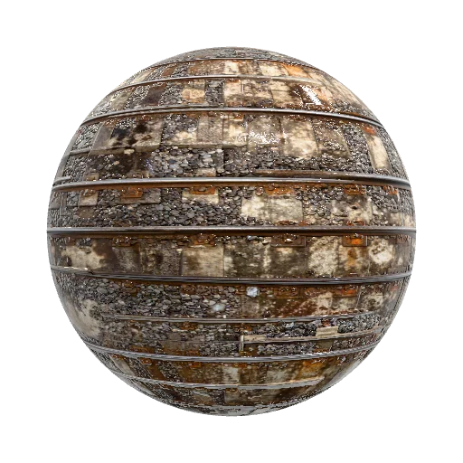 Тунель метро — seamless ground PBR material preview