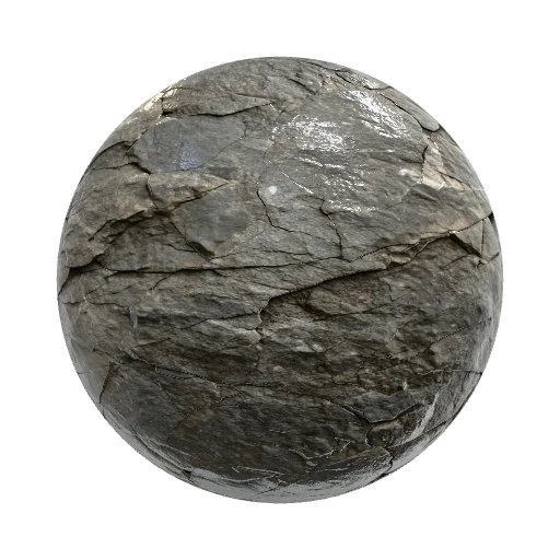 камень с трещинами — seamless stone PBR material preview