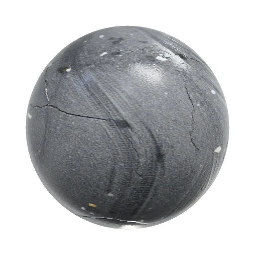 cracked asphalt with tire marks and trash on it — seamless ground PBR material preview