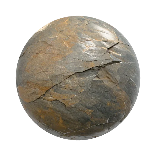 камень с трещинами — seamless stone PBR material preview