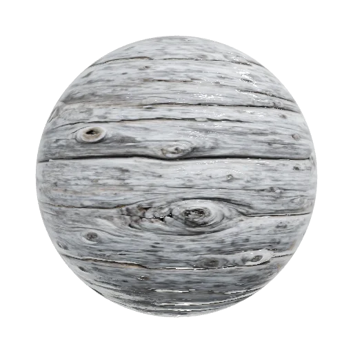 Weathered driftwood log, rough-hewn from sea-scarred, gray spruce tree trunk — seamless organic PBR material preview
