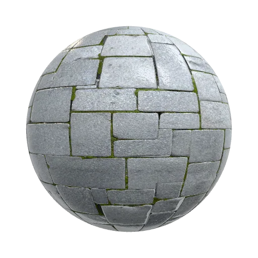 A seamless tileable texture of grey stone paving. The… — seamless stone PBR material preview