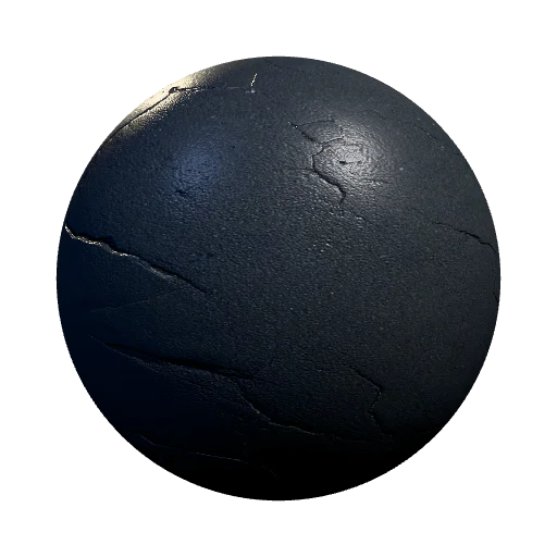 weathered asphalt with cracks for racing game — seamless ground PBR material preview