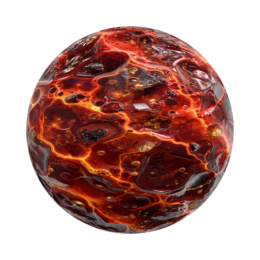 магический кристалл сделаный из лавы с застывшыми… — seamless stone PBR material preview