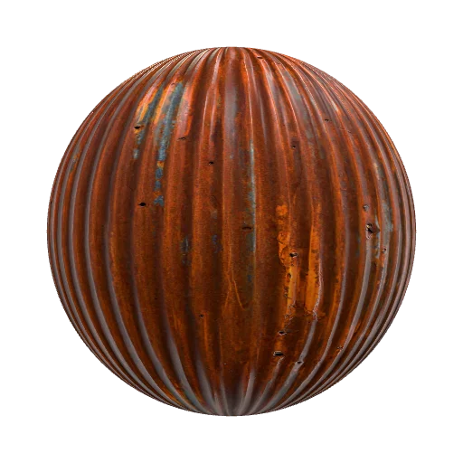 enerate a seamless PBR texture set for Rusty Corrugated… — seamless metal PBR material preview