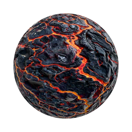 make dark fantasy lava material — seamless stone PBR material preview
