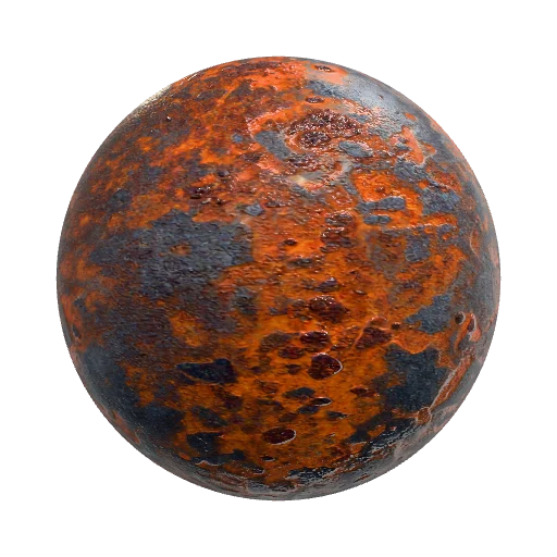 rusted iron — seamless metal PBR material preview