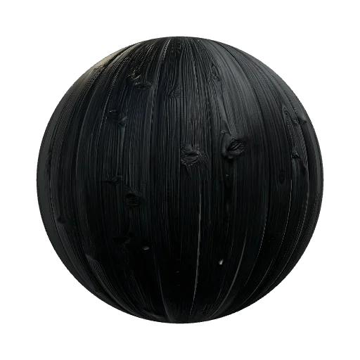 Black charred wood siding texture, modern vertical… — seamless wood PBR material preview
