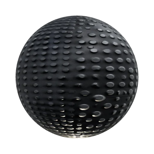 Create a rubber-like texture, of black flat circles and black background, the fl — seamless organic PBR material preview
