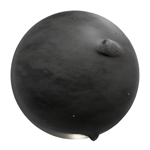 Stylized painterly volcanic ash ground terrain, hand-painted RTS game
texture, fine soft cinder and ash coating over pac — seamless ground PBR material preview