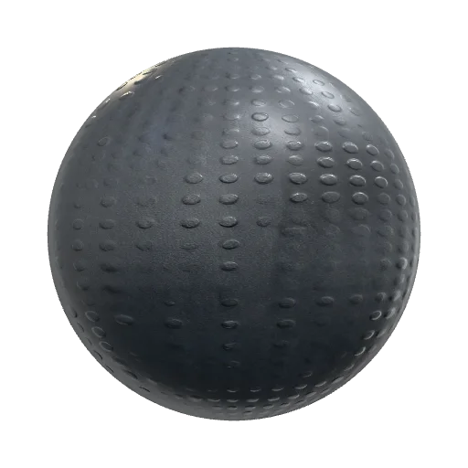 industrial rubber safety flooring, raised round stud… — seamless stone PBR material preview