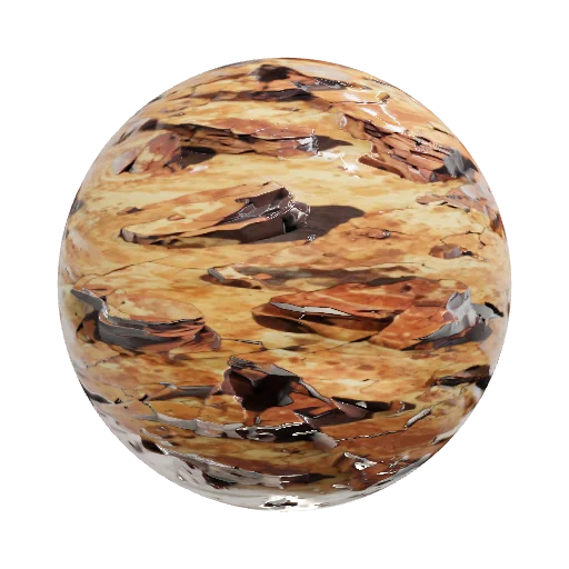 Create an anime-style desert rock texture for me. Base… — seamless stone PBR material preview
