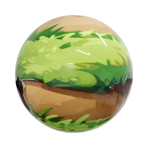Create a stylized hand-painted 2D / 2.5D game material… — seamless stone PBR material preview