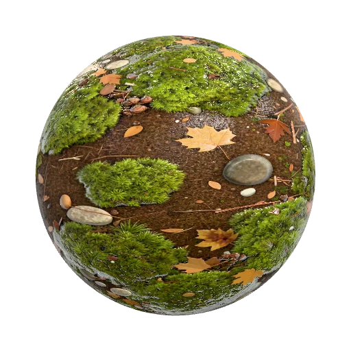 forest ground, cartoon — ground PBR material preview