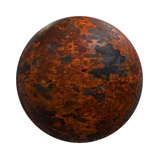 rusted iron — seamless metal PBR material preview