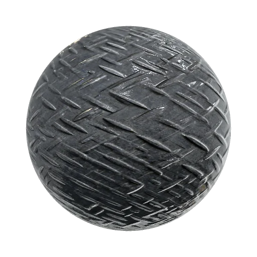 Рифлёная накатка (Knurling): Центральная часть цилиндра… — seamless metal PBR material preview