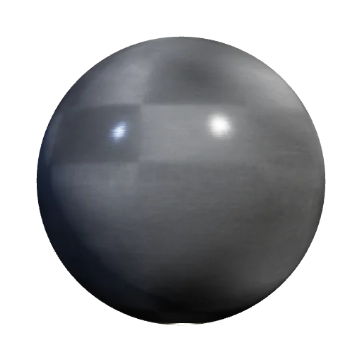 Seamless PBR texture of industrial steel, brushed metallic finish, realistic scratches, subtle grime, 8k resolution, hig — seamless metal PBR material preview