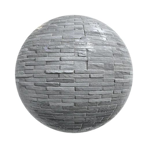 long thin grey brick stacked. colors are same — seamless tile PBR material preview