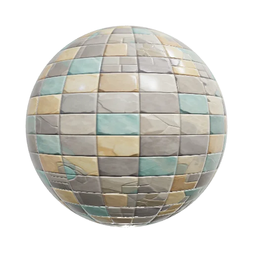 мультяшный материал как в overwatch, плитка тайловая — seamless tile PBR material preview