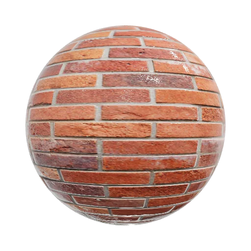 A red brick wall — seamless stone PBR material preview