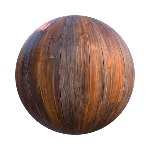 weathered oak planks — seamless wood PBR material preview