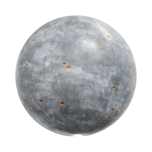 steel, light corrosion marks, realistic municipal trash can metal surface with — seamless metal PBR material preview