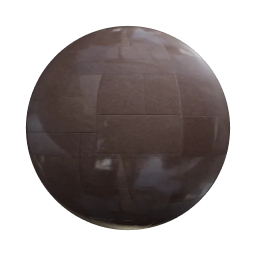make me a nice out door mall ground walk way dark shinny chocolate — seamless ground PBR material preview