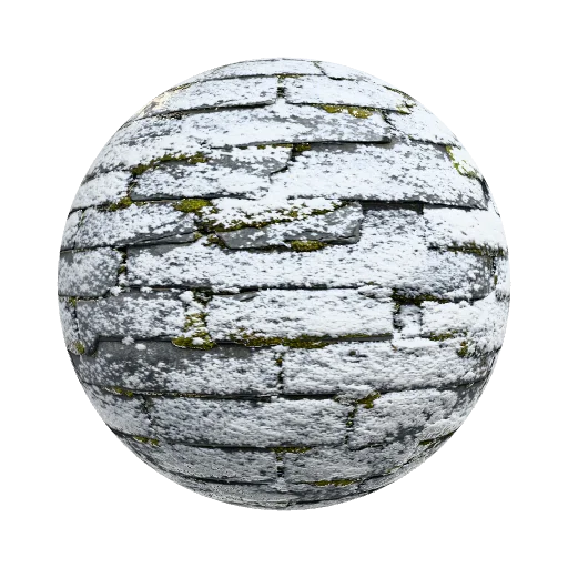 create a seamless snowed rooftop tile with small cracks… — seamless organic PBR material preview