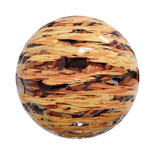 Create an anime-style desert rock texture for me. Base… — seamless stone PBR material preview