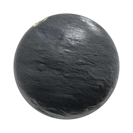 Dark gray cave stone, uniform, without distinct… — seamless stone PBR material preview