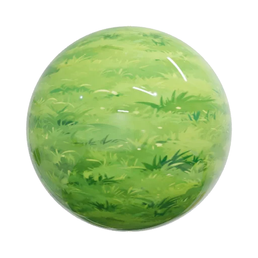 Create a seamless stylized hand-painted grass material… — seamless organic PBR material preview