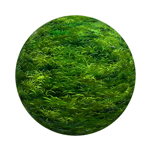 Stylized hand-painted grass PBR material for a 3D game… — seamless organic PBR material preview