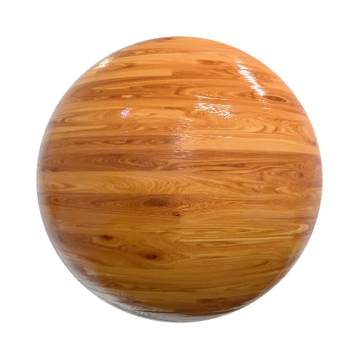 Wood (Brown Polished Oak Wood) — seamless wood PBR material preview