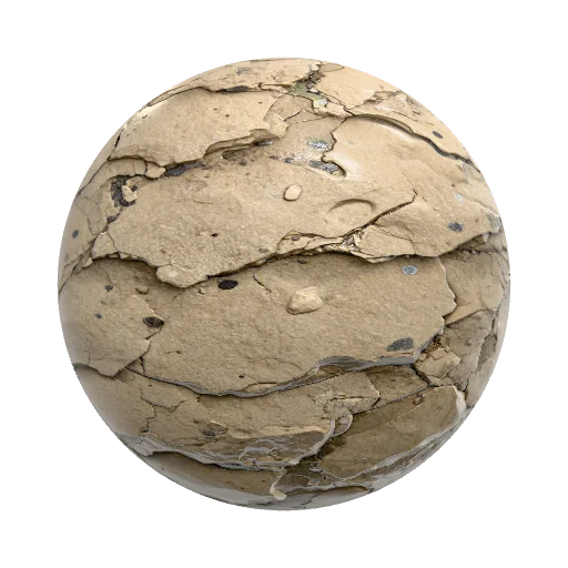 Крупнозернистый песчаник с органическими вкраплениями и… — seamless stone PBR material preview
