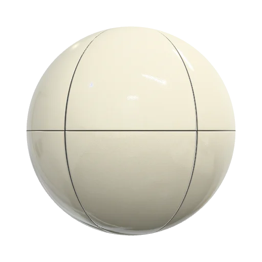 Seamless PBR texture of light beige ceramic tiles… — tile PBR material preview