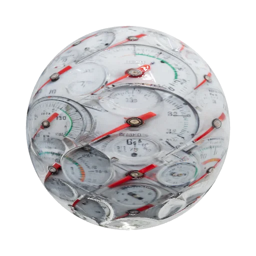 манометр на огнетушителе россии текстура — seamless metal PBR material preview