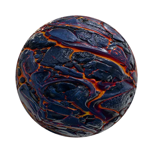 lava — seamless organic PBR material preview