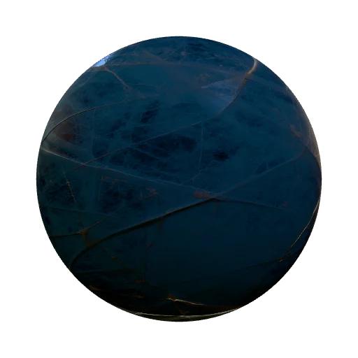 Wall of ice. Solid shape with craks inside — seamless stone PBR material preview