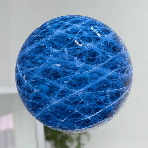 Deep Clear Blue Cracked Ice — seamless other PBR material preview