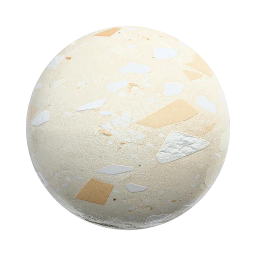 Merge Terrazzo texture inner shape and paper. The… — seamless organic PBR material preview