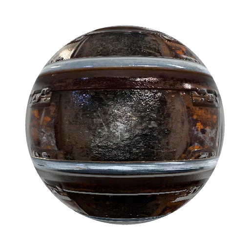 Seamless PBR texture, railway steel rail, heavily used… — metal PBR material preview